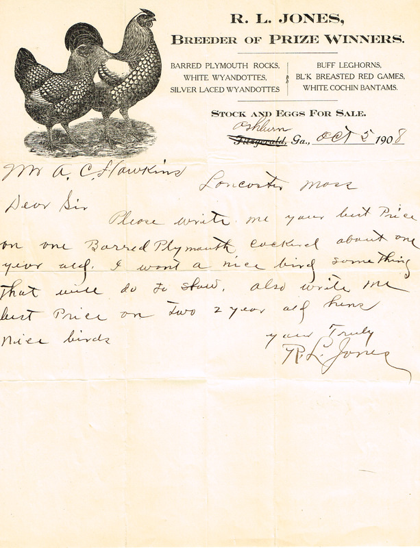 R.L. Jones Letter October 5, 1908.tif