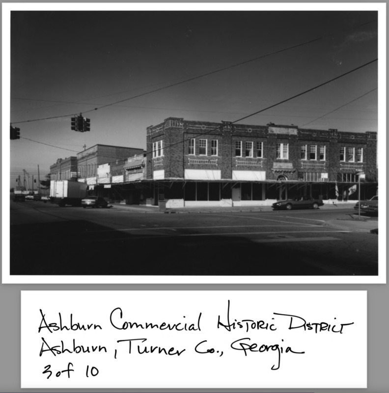Ashburn Com. Hist. District Application Photo - 3 of 10 - Intersection fo McLendon St. and College Ave., the Shingler Building; photographer facing north.png