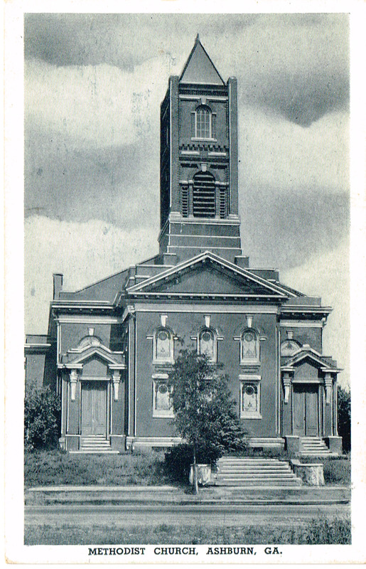Methodist Church, Ashburn, GA - postcard front.tif