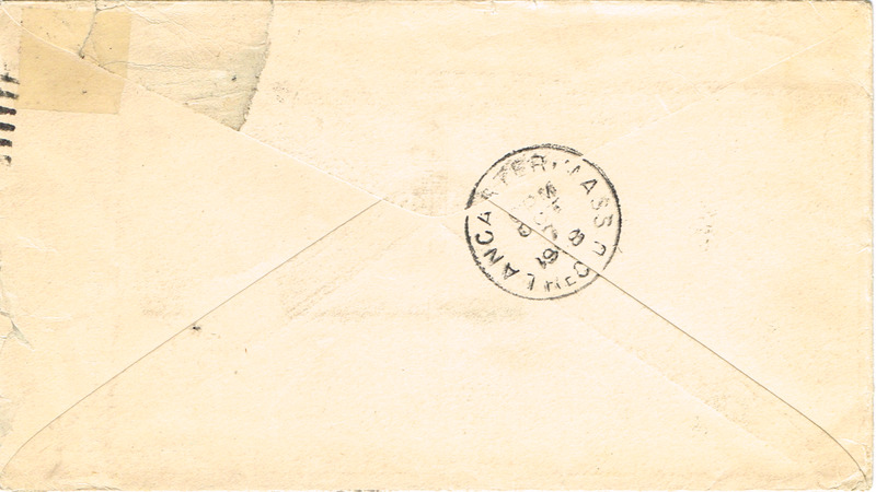 R.L. Jones Letter October 5, 1908 envelope back.tif