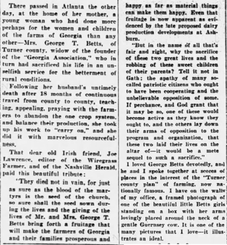 Atlanta Constitution Jan 14, 1929 - Lauding Mrs. George T Betts.JPG