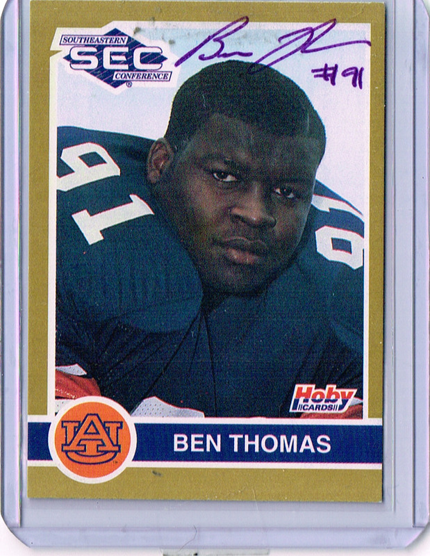 Ben Thomas - Auburn Tigers #91 signed card SEC.tif