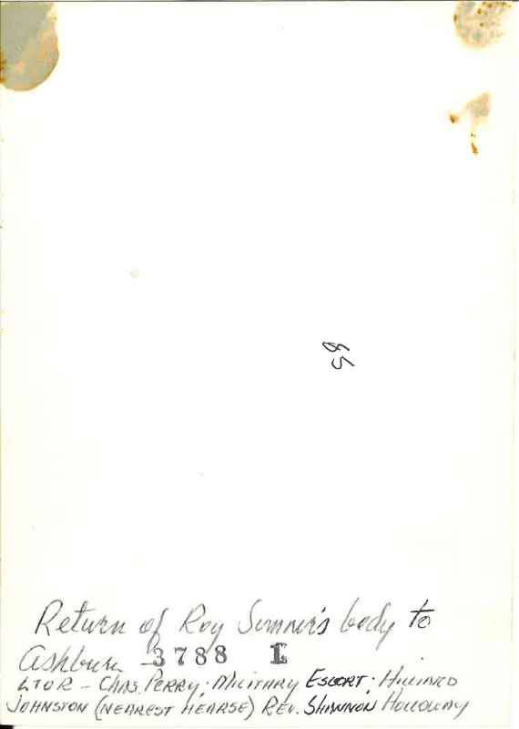 Return of Roy Sumner's body, October 1942, back.jpg