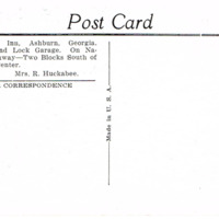 Wayside Inn, Ashburn, GA - Auburn - postcard back.tif