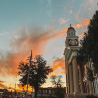 Turner County Courthouse at Sunset