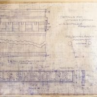 The original blueprint for the “J.S. Shingler” main cornice