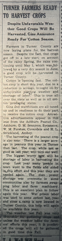 1944 Aug 10 WGF - Turner Farmers Ready to Harvest Crops - mentions POW camp prisoners.jpg