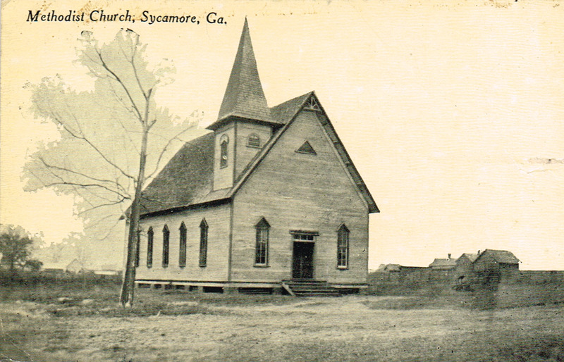 Methodist Church - Sycamore, GA - Postcard front.tif