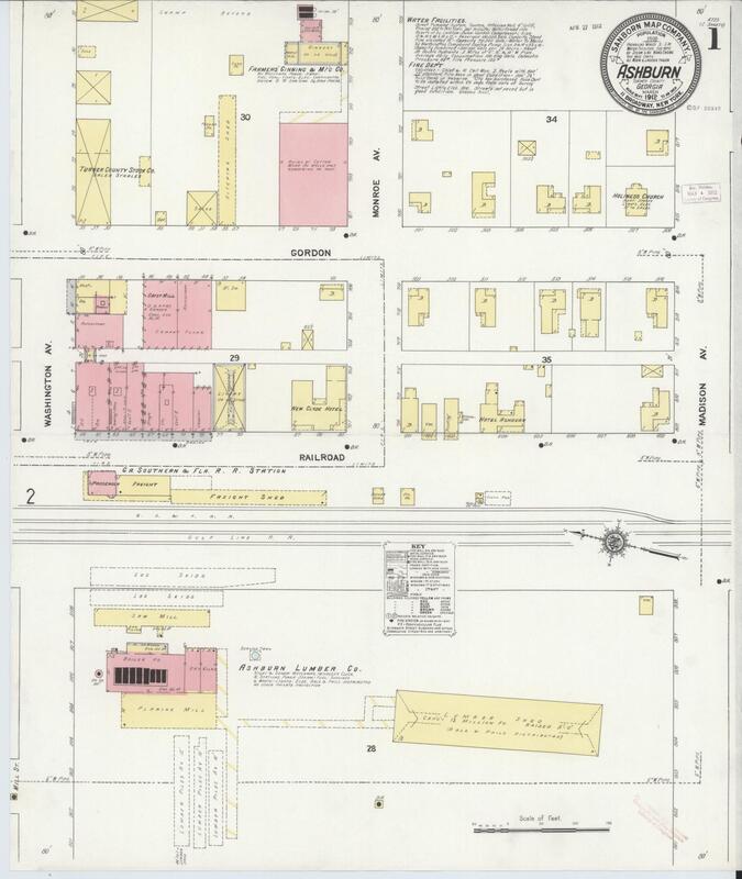 Sanborn Fire Insurance Map from Ashburn, Turner County, Georgia. - March 1912 1.jpg