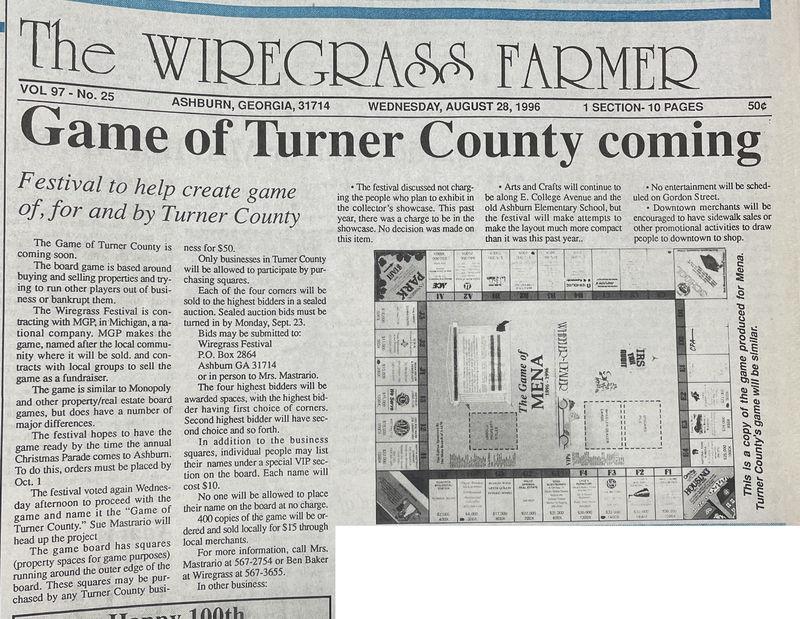 1996 Aug 28 - FAF Game of Turner County coming.jpg