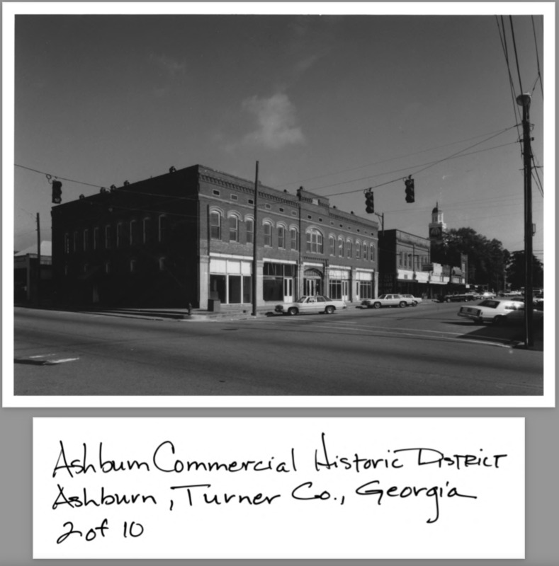 Ashburn Com. Hist. District Application Photo - 2 of 10 - Intersection of College Ave. and Main St., the McKenzie Building, photographer facing east..png