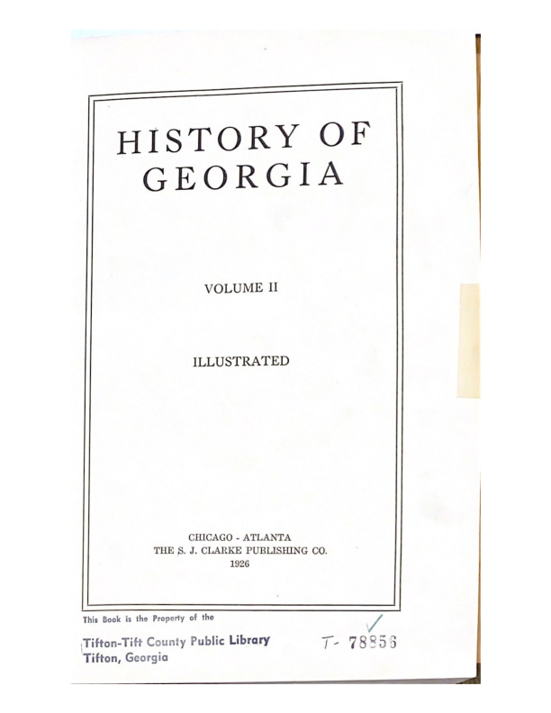 History of Georgia Vol II - 1926.pdf