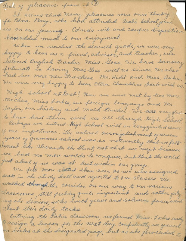 1934 Ashburn High School graduation speech by Opal Nipper page 3.jpg