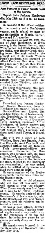 The Tifton gazette. (Tifton, Berrien County, Ga.) 1891-1974, June 03, 1910, Image 11 - Jack Henderson dead.jpg