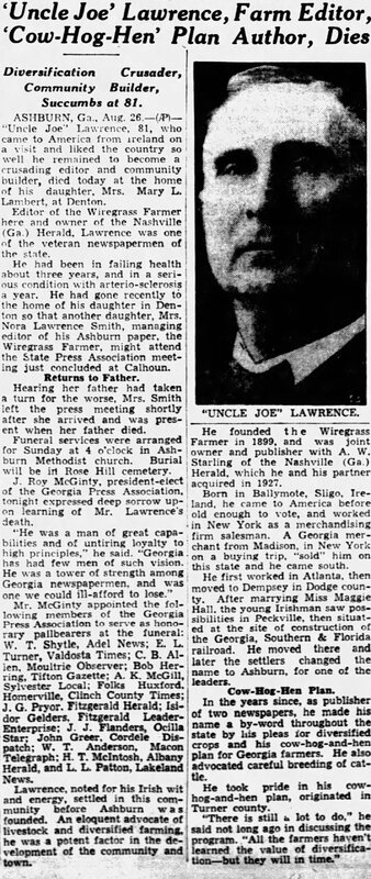 Obituary for  Lawrence (Aged 81) - ATL Constitution Aug 27 1939 page 12.jpg