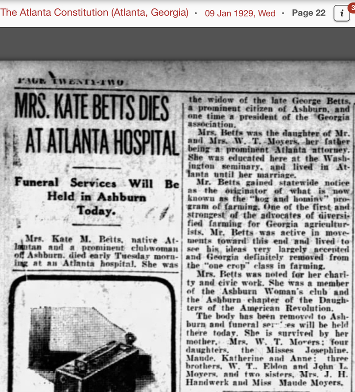 Kate Moyers Betts dies, wife of George T Betts.PNG