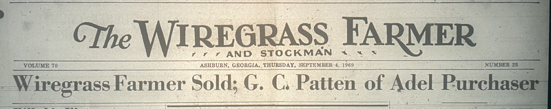 1969 Sept 4 - WGF sold to G.C. Patten of Adel 1.jpg