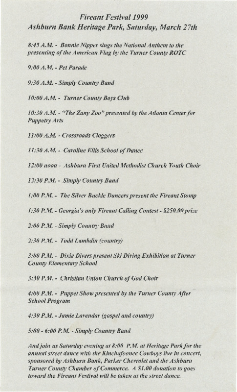 1999 Fire Ant Festival Schedule of Event - March 27, 1999.pdf