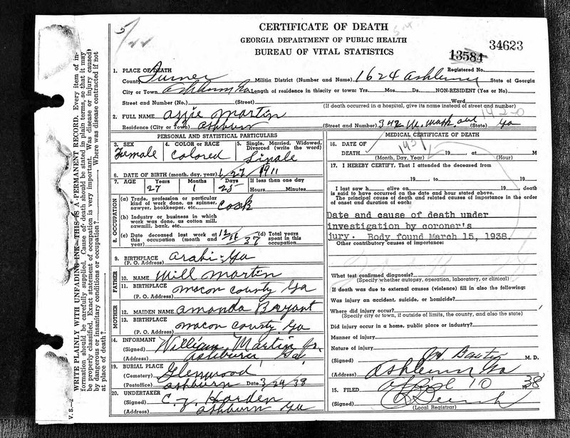 Ceritificate of Death Azzie Martin filed April 10, 1938.jpg