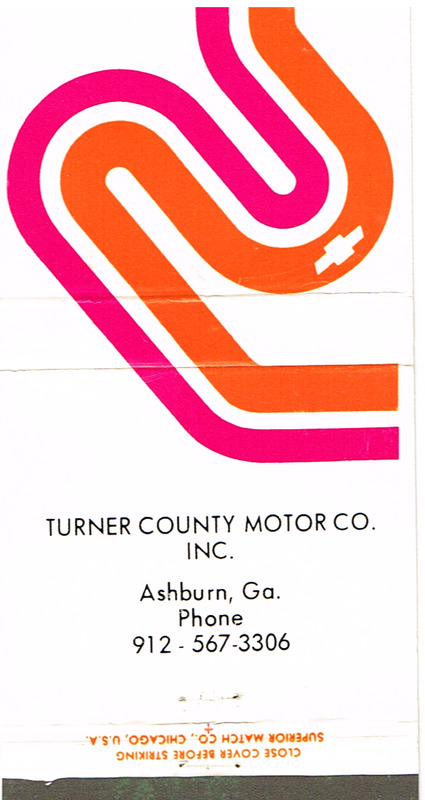 Turner County Motor Co. Inc. matchbook.tif