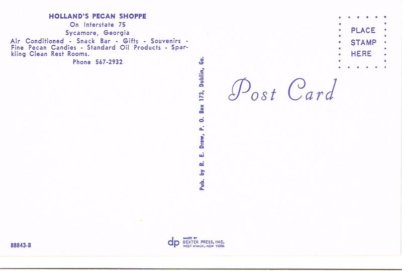 Holland_s Pecan Shoppe - postcard back.tif