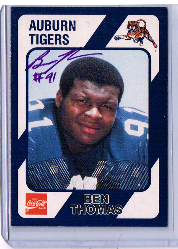 Ben Thomas - Auburn Tigers #91 signed card.tif