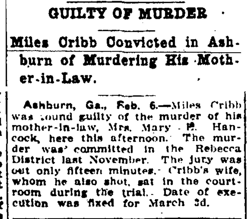 Miles Cribb - Augusta_Chronicle_1914-02-07_[1].png