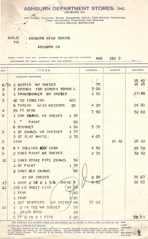 Ashburn Public Schools - Ashburn Department Stores, Inc. August 1929 1.jpg