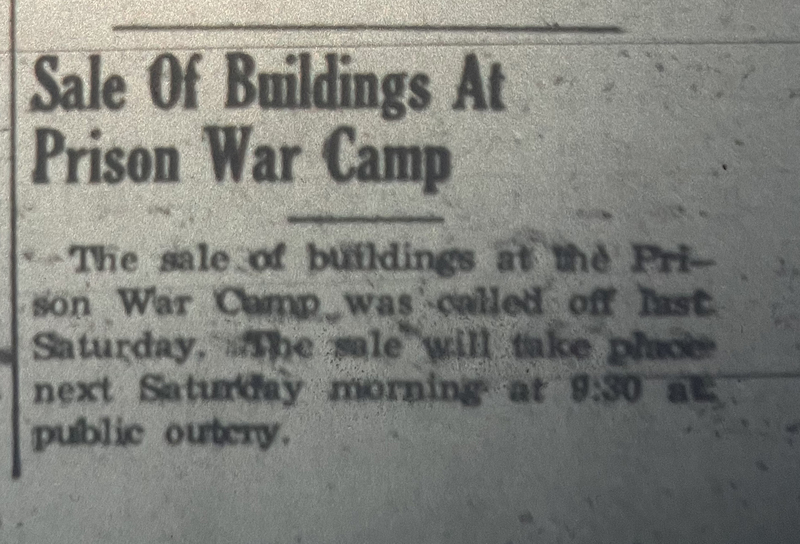 1946 Mar 28 WGF - Sale of POW Camp buildings.jpg