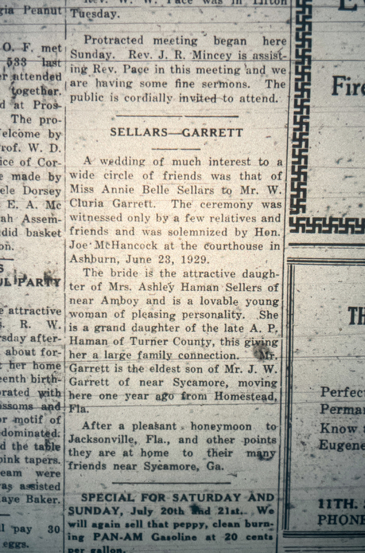 WGF July 18, 1929 Sellars-Garrett.jpg