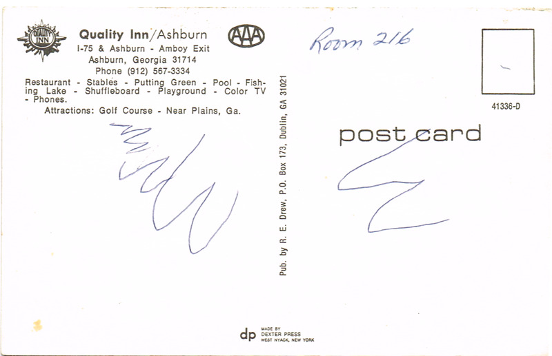 Quality Inn - Amboy Exit - postcard back.tif