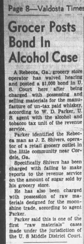 J_Z_Shivers_Grocer_posts_bond_in_alcohol_case_Valdosta_Daily_Times_March_18_1959.jpg