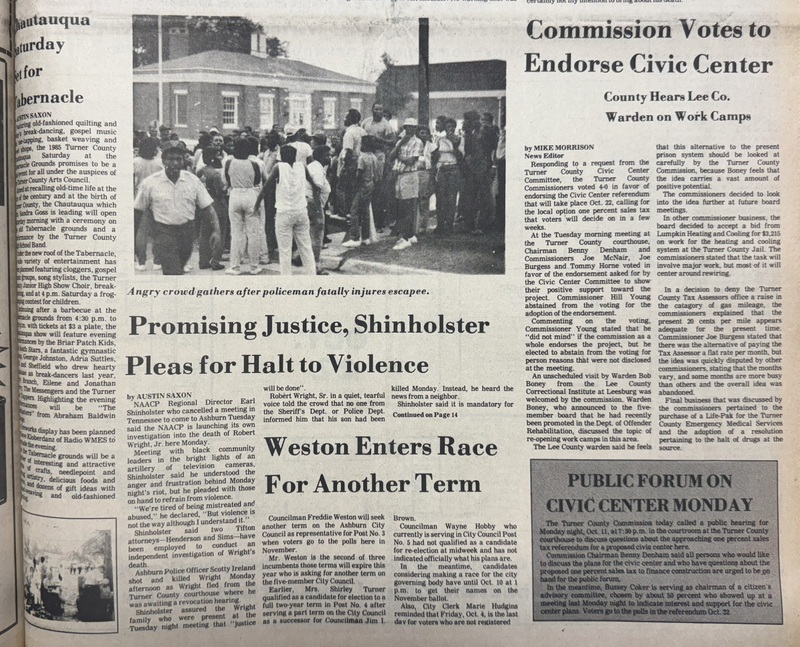 The Wiregrass Farmer October 3, 1985 - Tensions Ease Tuesday Night as Lawmen Continue Probe in Death - close up 3 of 4.jpg