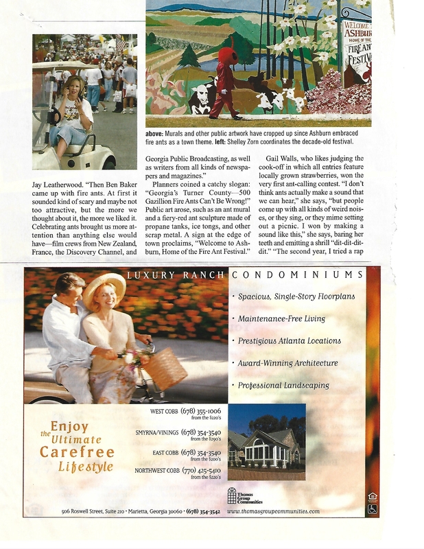 Fire Ant Festival Feature in Georgia Living Magazine - 2004 2.jpg