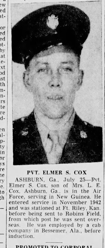 The_Macon_Telegraph_Mon_Jul_26_1943_Page_8_Pvt_Elmer_S_Cox.jpg