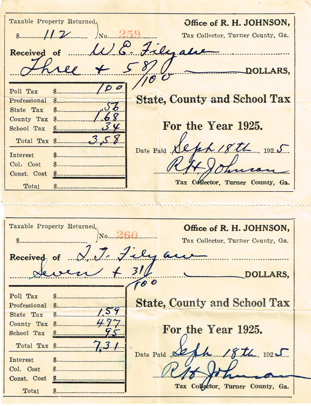 Tax Receipt 259 _ 260 1925.tif