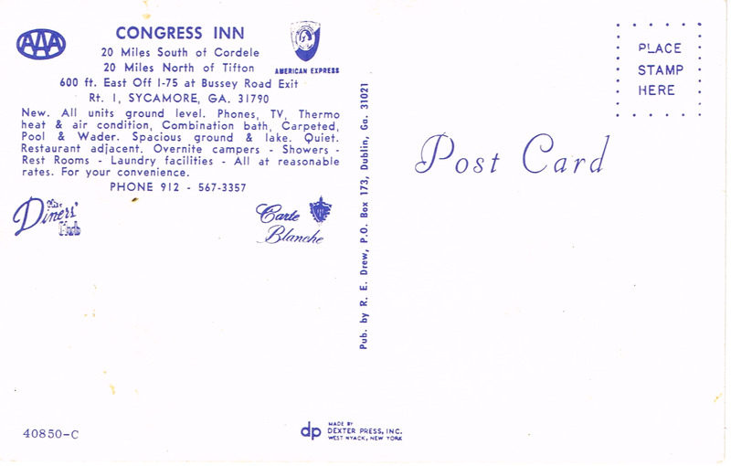 Congress Inn - 40850-C - postcard back.tif
