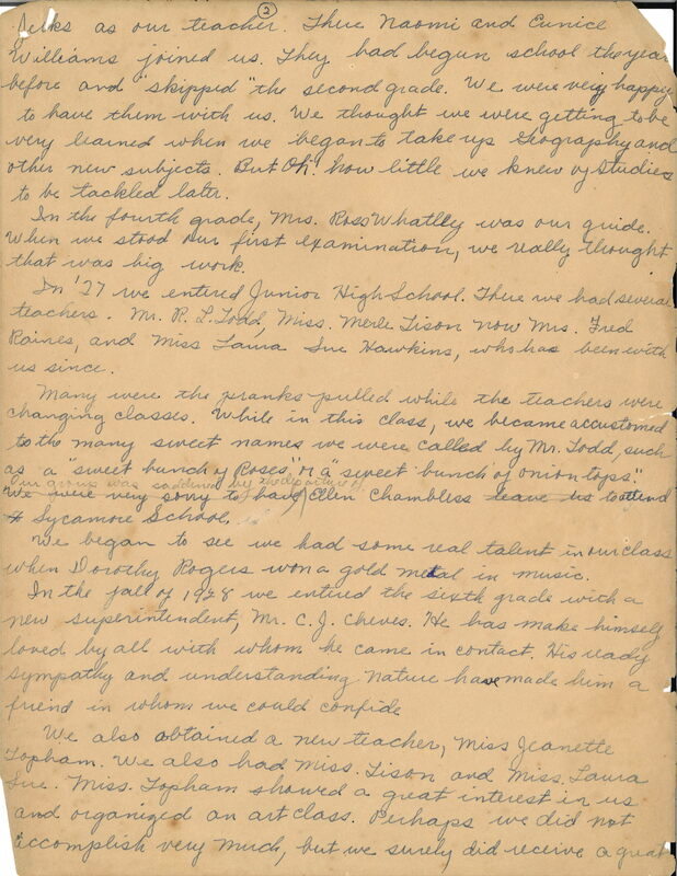 1934 Ashburn High School graduation speech by Opal Nipper page 2.jpg