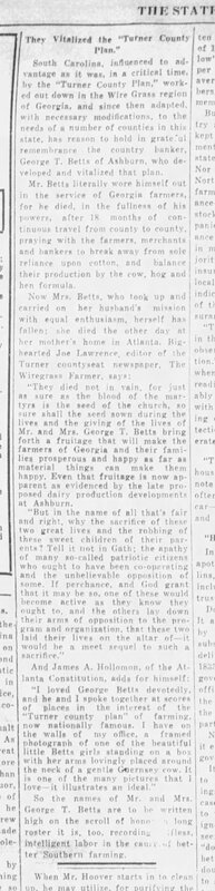 They Vitalized the Turner County Plan - George T Betts - The State (Columbia SC) 15 Jan 1929.JPG