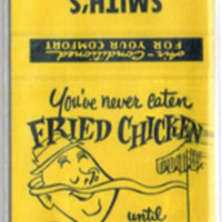 Smith_s Restaurant - Fried Chicken yellow matchbook.tif