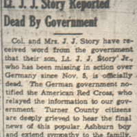 1945 Feb 15 WGF - John J Story reported dead by government.jpg