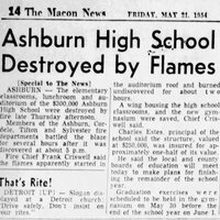 Ashburn_High_School_Destroyed_by_Flames_Macon_News_May_21_1954.jpg