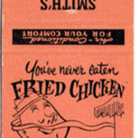 Smith_s Restaurant - Fried Chicken orange matchbook.tif