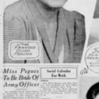 Herbert I Shingler Jr. engagement announcement to Frances Pegues - The Tampa Tribune 13 July 1941 page 27.JPG