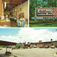 Ashburn Motor Inn + Honeybear Restaurant Postcard