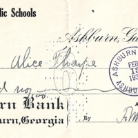 Ashburn Public Schools Bank Statement Checks - Feb 1, 1935 - Ck #2082 - Alice Tharpe.jpg