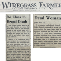 No Clues to Brutal Death