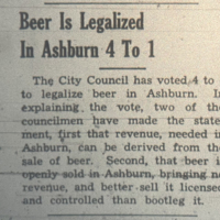 Beer Is Legalized in Ashburn 4 To 1
