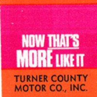 Turner County Motor Co., Inc. matchbook.tif