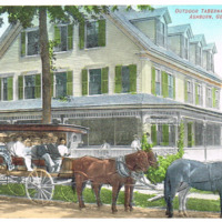 Outdoor Tabernacle - Ashburn, GA - colorized postcard front.tif